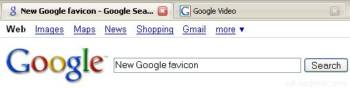 New Google favicon